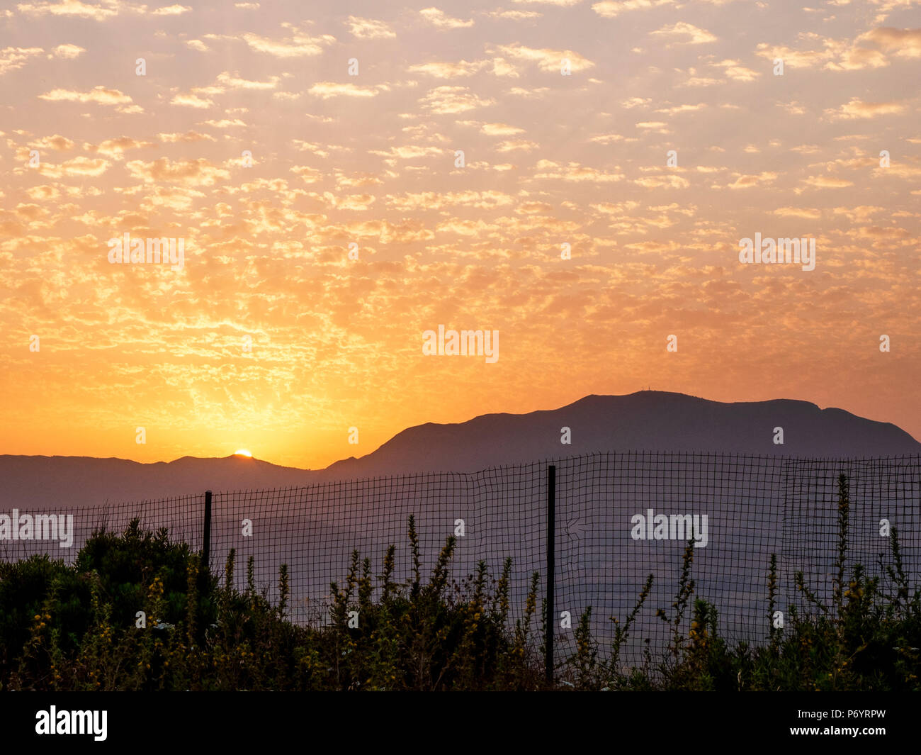 sunset over zucchabar Stock Photo
