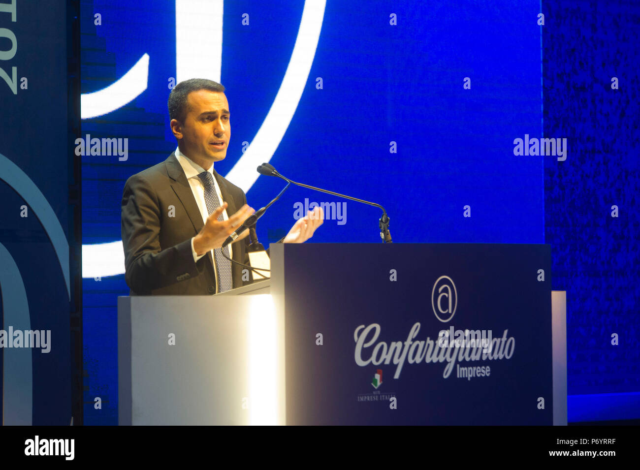 Italy, Rome, Luigi Di Maio, Leader of Five Star Movement (M5S), Vice-President of the Council of Ministers of the Italian Republic from 2018. Stock Photo