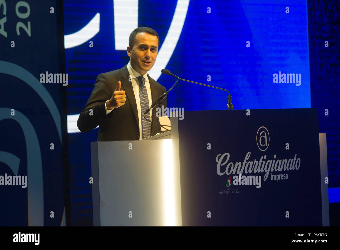 Italy, Rome, Luigi Di Maio, Leader of Five Star Movement (M5S), Vice-President of the Council of Ministers of the Italian Republic from 2018. Stock Photo