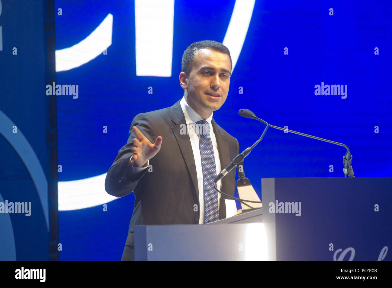 Italy, Rome, Luigi Di Maio, Leader of Five Star Movement (M5S), Vice-President of the Council of Ministers of the Italian Republic from 2018. Stock Photo