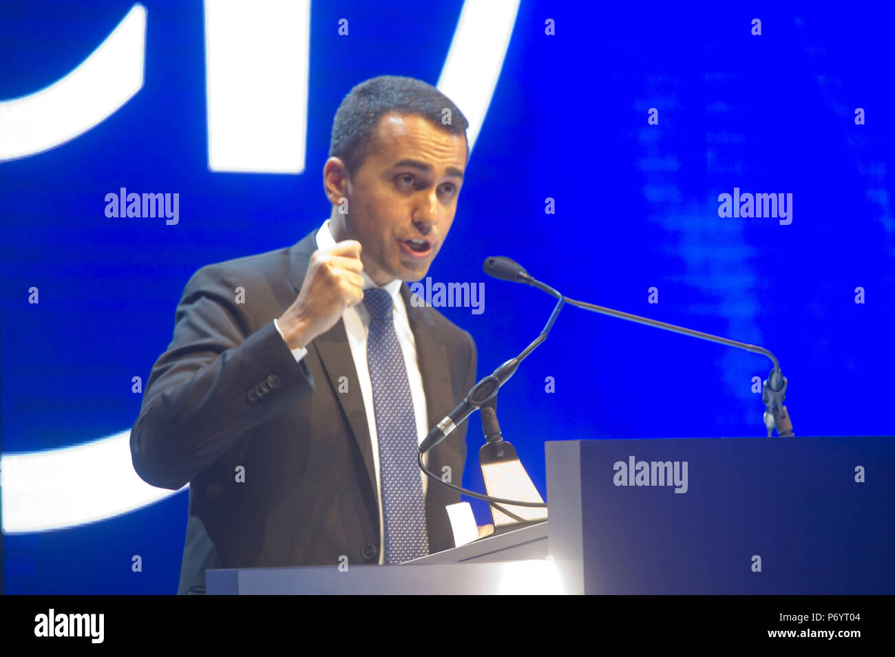 Italy, Rome, Luigi Di Maio, Leader of Five Star Movement (M5S), Vice-President of the Council of Ministers of the Italian Republic from 2018. Stock Photo