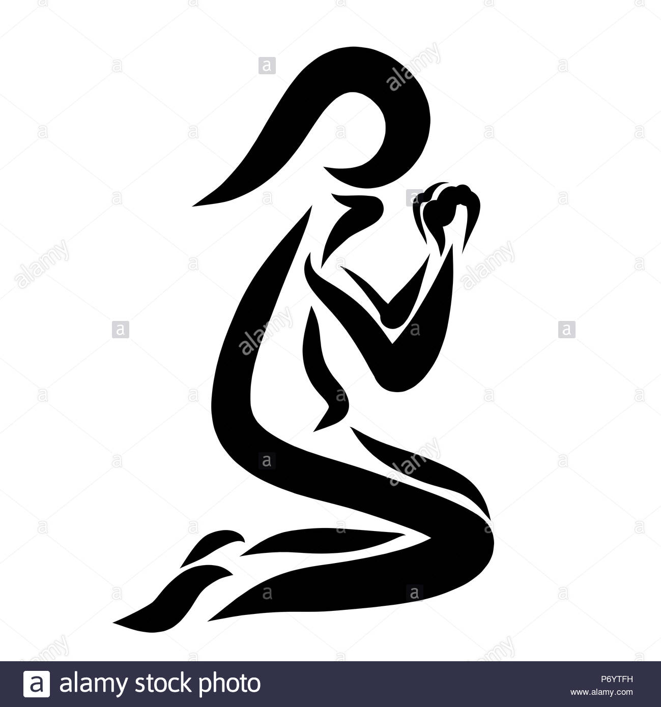 Praying On Knees Woman Stock Photos & Praying On Knees Woman Stock ...