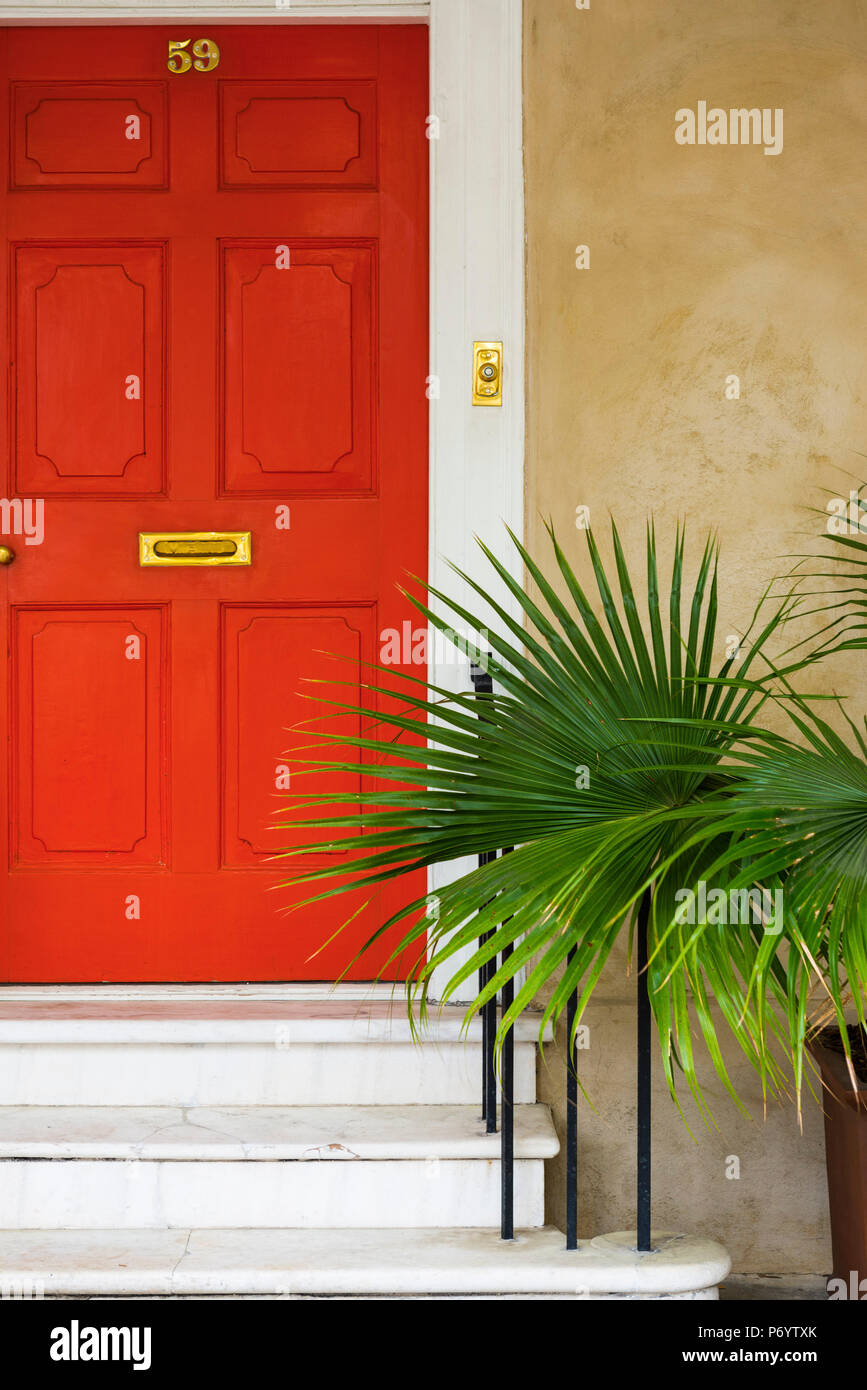 USA, South Carolina, Charleston, doorway  in the historical district Stock Photo