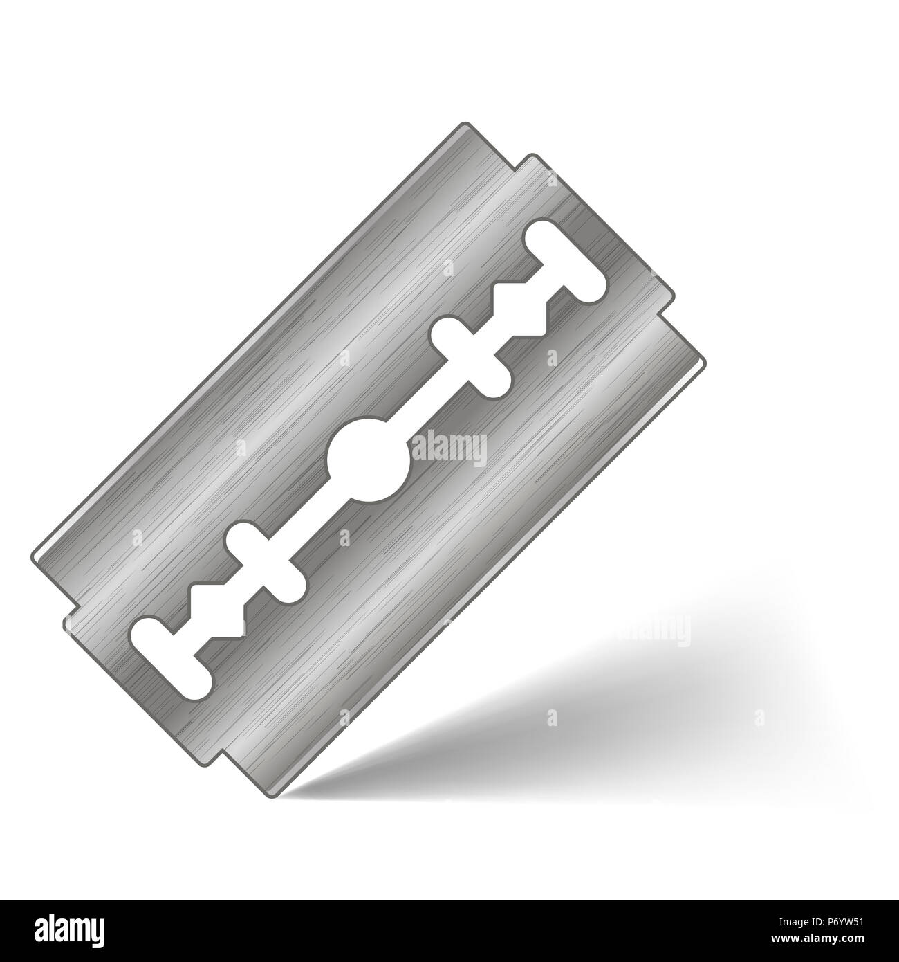 Traditional Double Edge Razor Blade. Tool for Haircut and Shave. Stainless Steel Sheving Equipment. Stock Photo