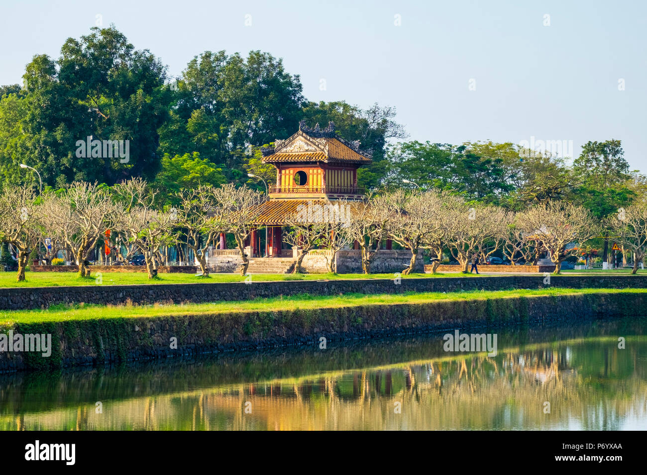 Phu Van Lau (Pavilion of Edicts) built in 1819 in front of the Imperial City, Hue, Thua Thien-Hue Province, Vietnam Stock Photo