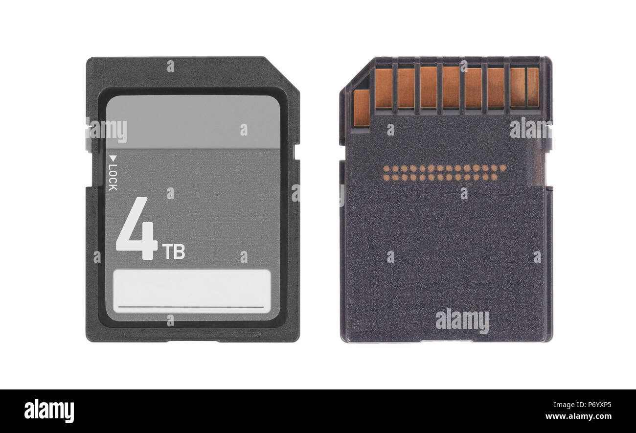 SD Memory card isolated on white background - 4 Terabyte Stock Photo - Alamy