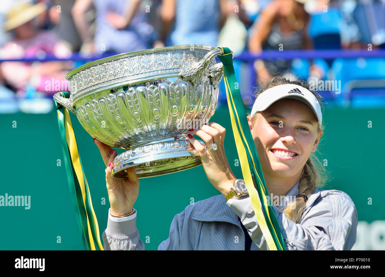 Caroline Wozniacki (DEN) with the Nature Valley International Trophy,  Eastbourne 30th June 2018 Stock Photo - Alamy