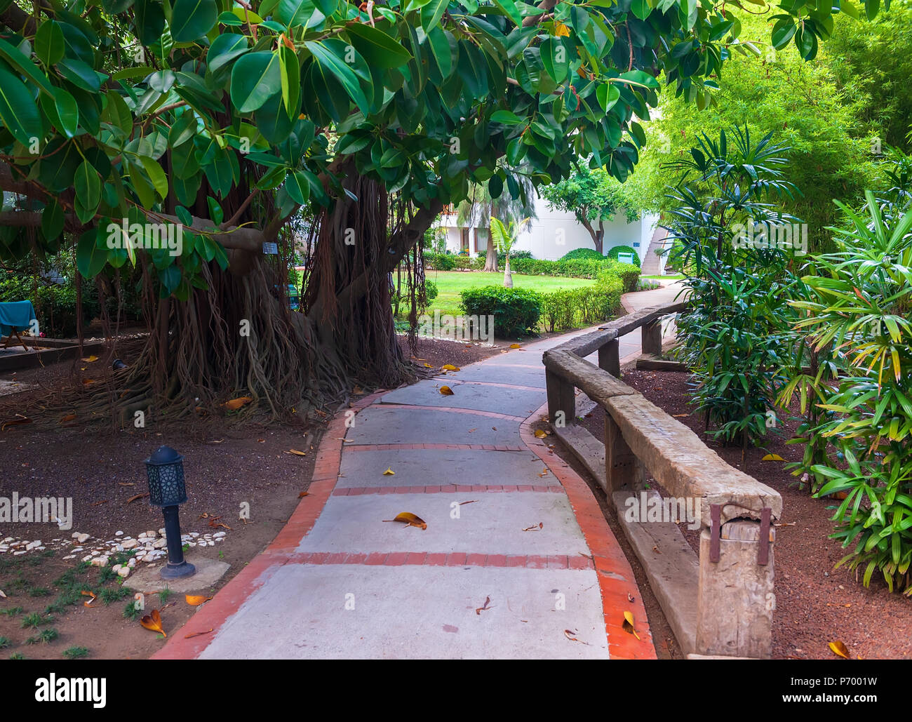 A path through a beautiful park in Turkey Stock Photo