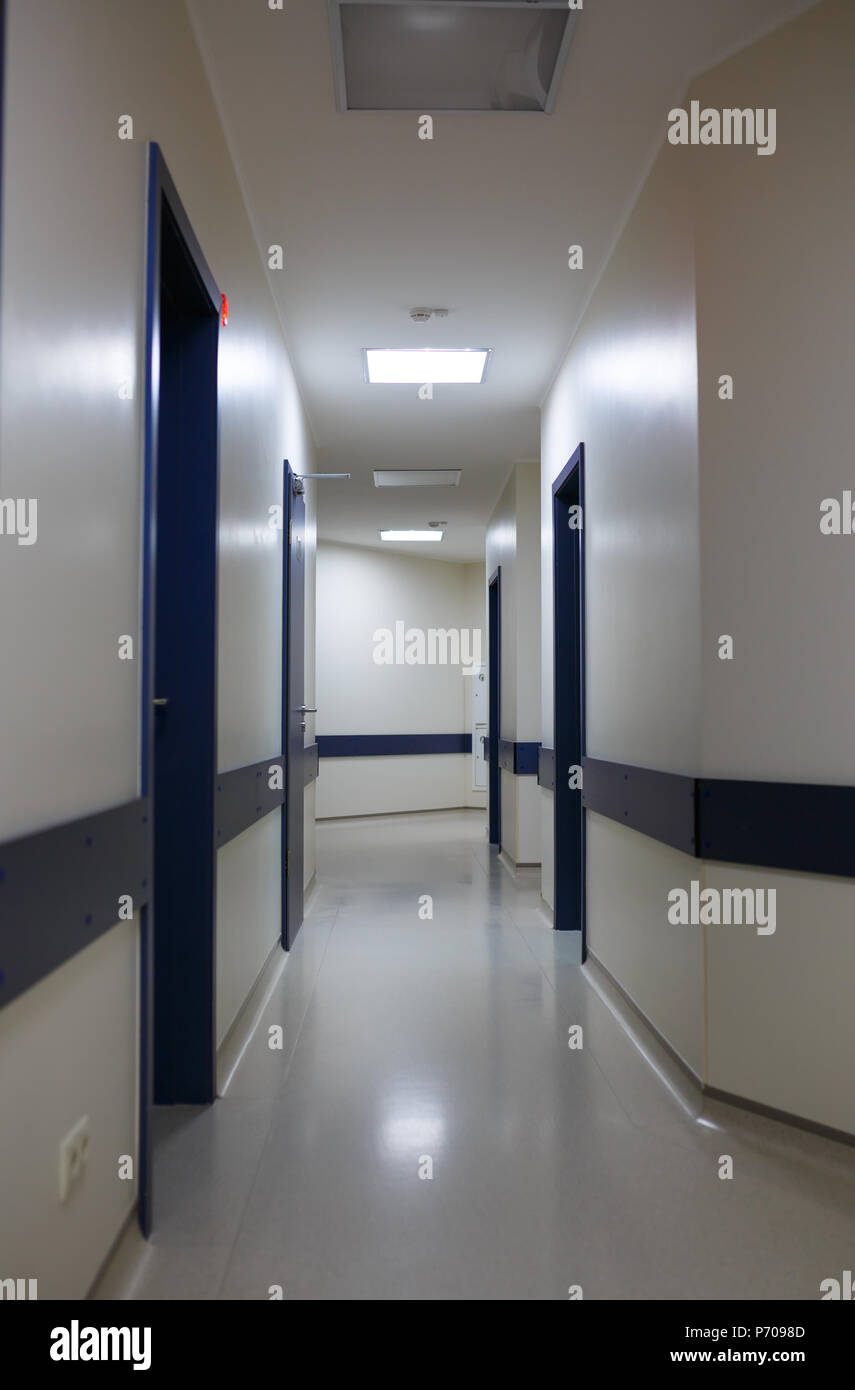 Long Corridor In Modern Hospital Stock Photo 210834301 Alamy
