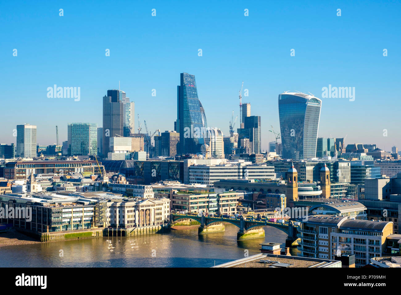 United Kingdom, England, London. London Skyline, modern buildings in Central London. Stock Photo