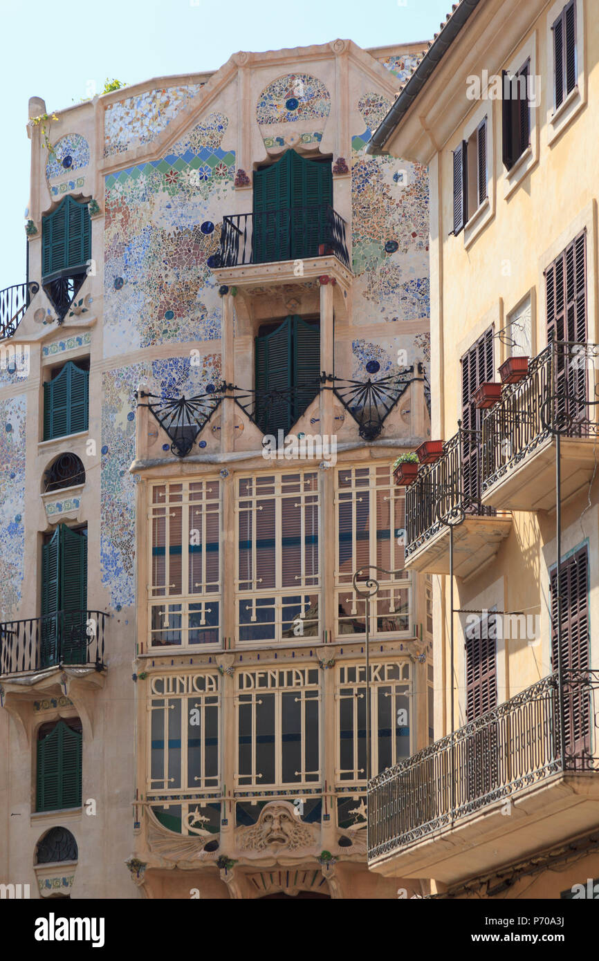 Spain, Balearic Islands, Mallorca, Palma de Mallorca, Placa Mayor Stock Photo
