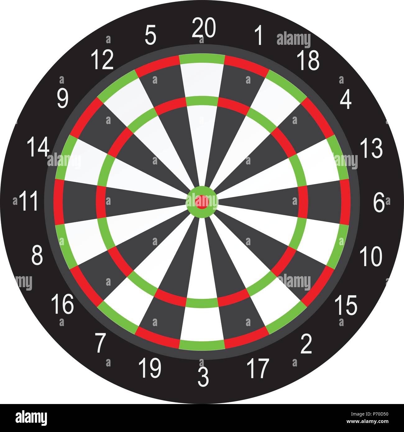 Dart board layout design - darts game Stock Vector Image & Art - Alamy