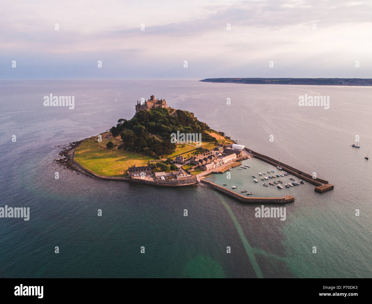 Drone At Saint Michaels Mount Stock Photo Alamy Drone at saint michaels mount stock photo alamy