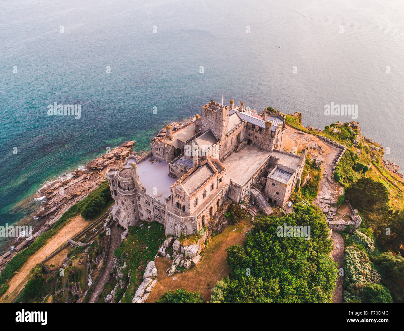 Drone At Saint Michaels Mount Stock Photo Alamy Drone at saint michaels mount stock photo alamy