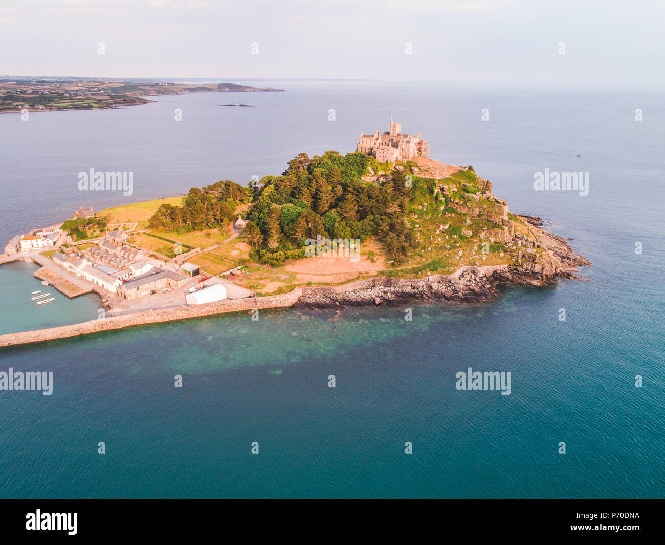 Drone At Saint Michaels Mount Stock Photo Alamy Drone at saint michaels mount stock photo alamy