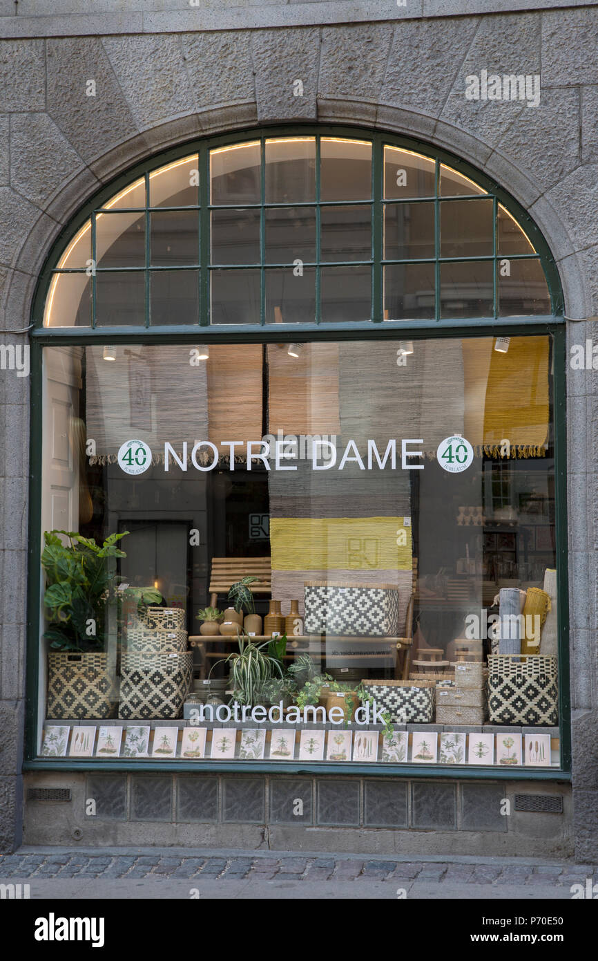 Notredame Shop in Copenhagen; Denmark Stock Photo