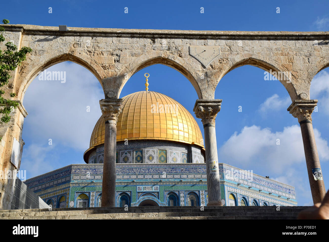 The Dome of the Rock and Al-Aqṣā Mosque, Temple Mountain, Jerusalem Stock Photo