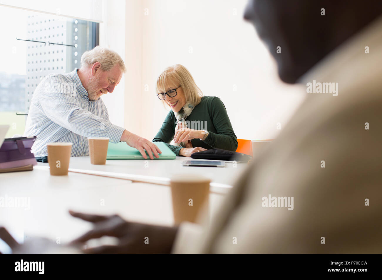 Senior business people in meeting Stock Photo
