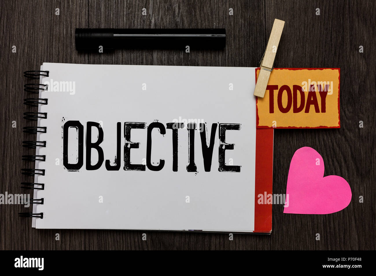 Word writing text Objective. Business concept for Goal planned to be ...