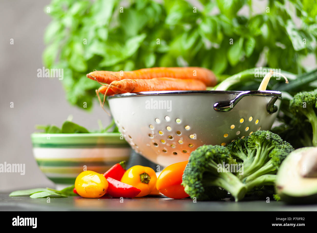 Assortment of fresh vegetables Stock Photo Alamy