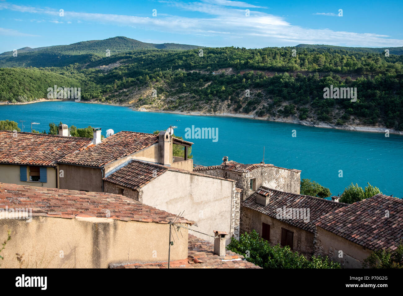 village of Bauduen in the south of France Stock Photo