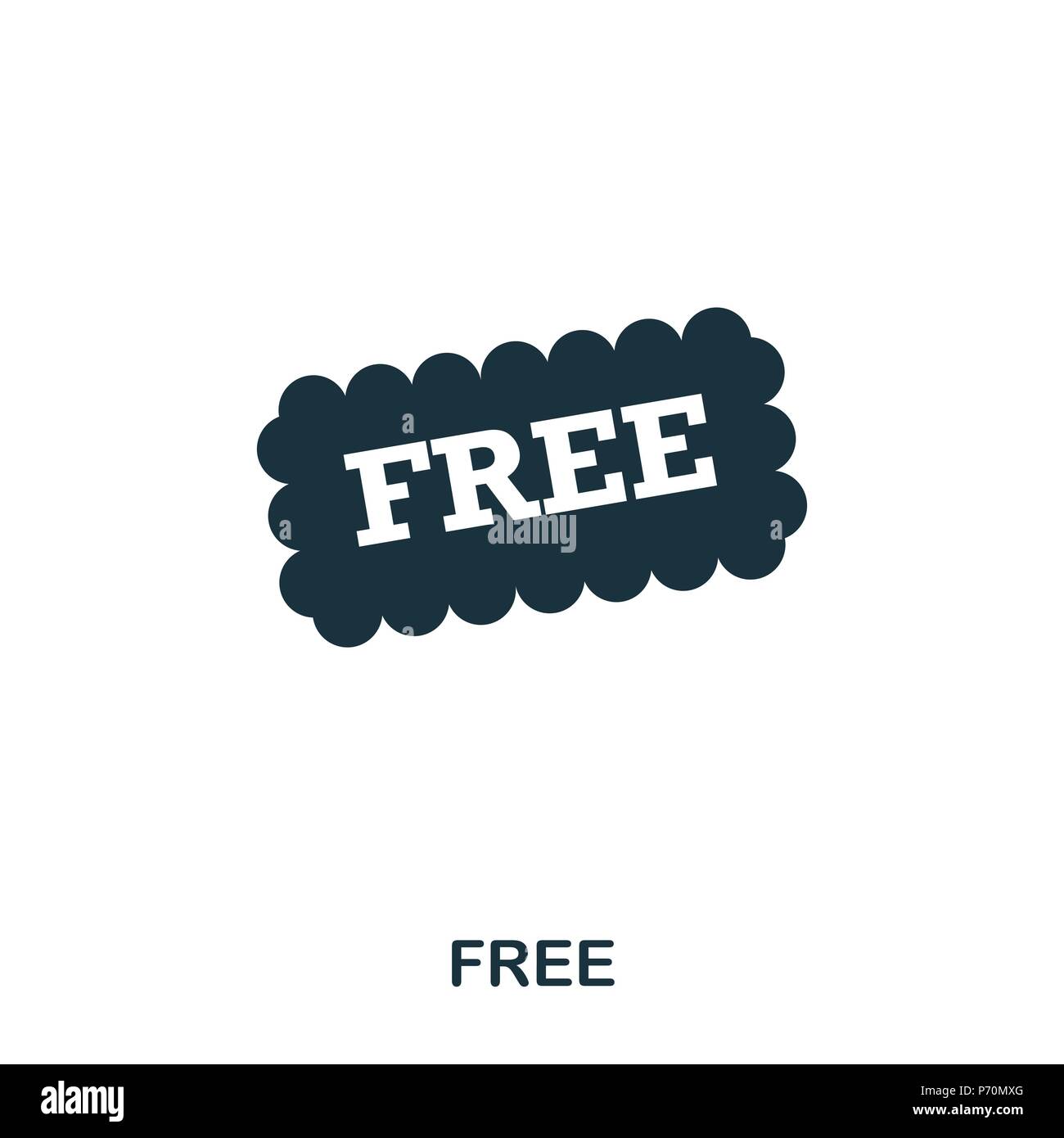 Free icon. Line style icon design. UI. Illustration of free icon ...