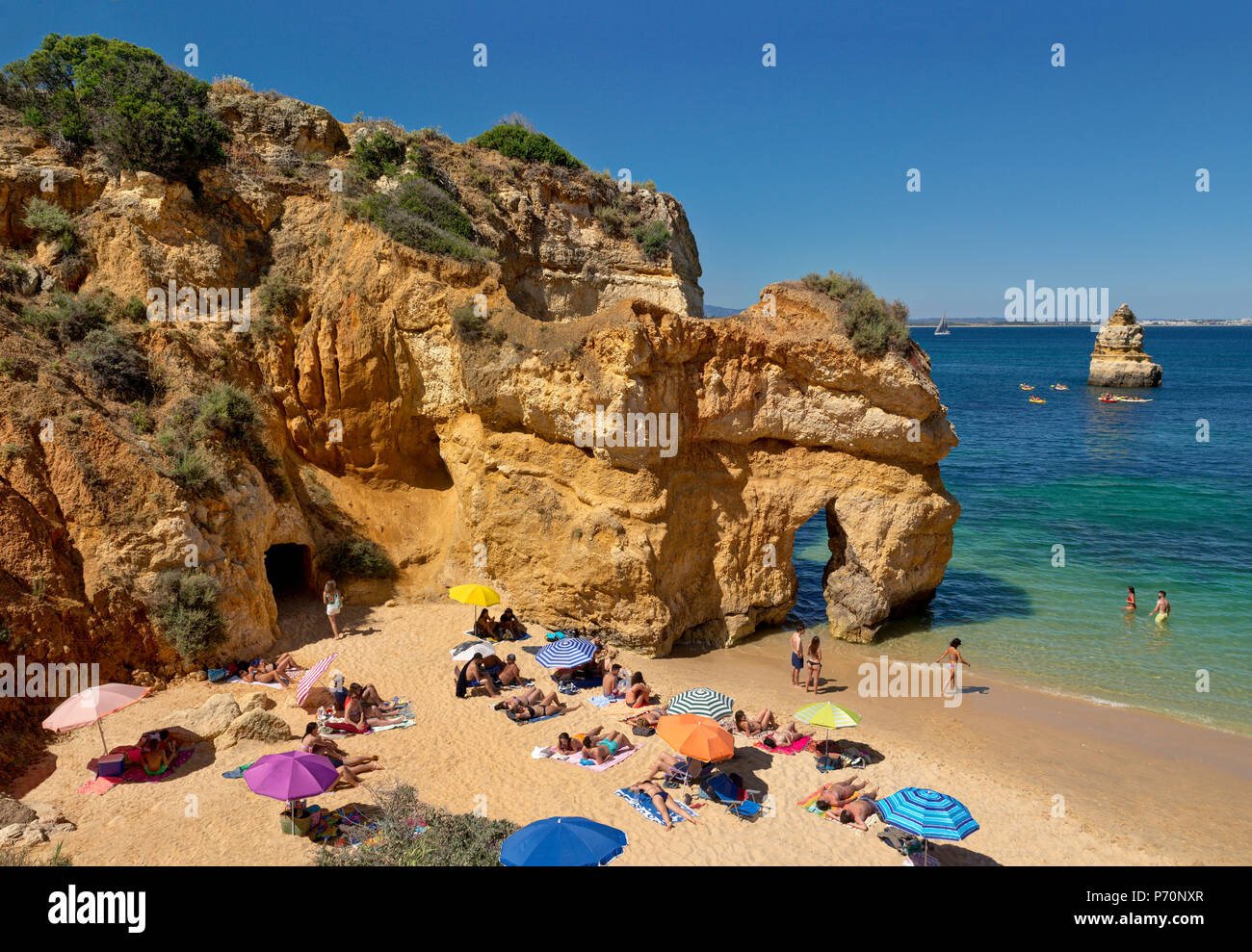 Praia do Camilo in mid summer, Lagos, Algarve, Portugal Stock Photo Alamy