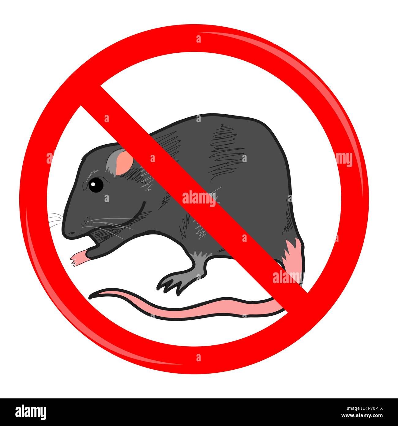 Anti mouse parasite no rat pest logo design Vector Image