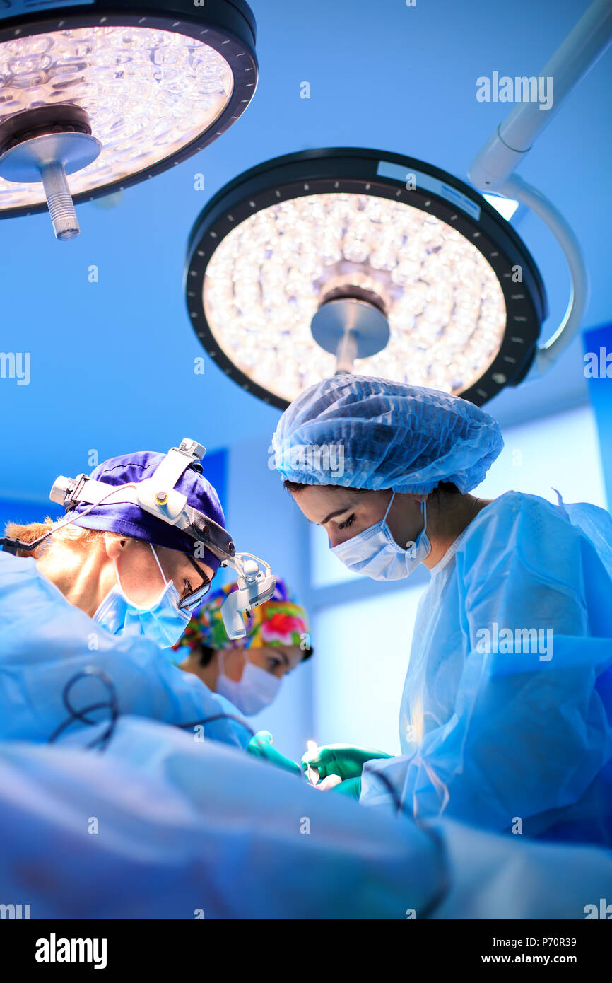 Surgeons operating a patient in operating room Stock Photo - Alamy