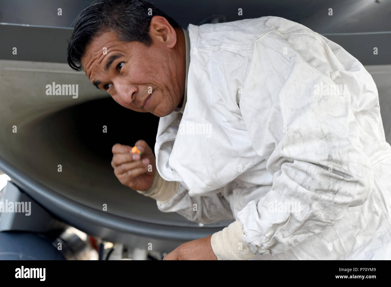 Master Sgt. David Lopez, a crew chief assigned to the 149th Fighter ...