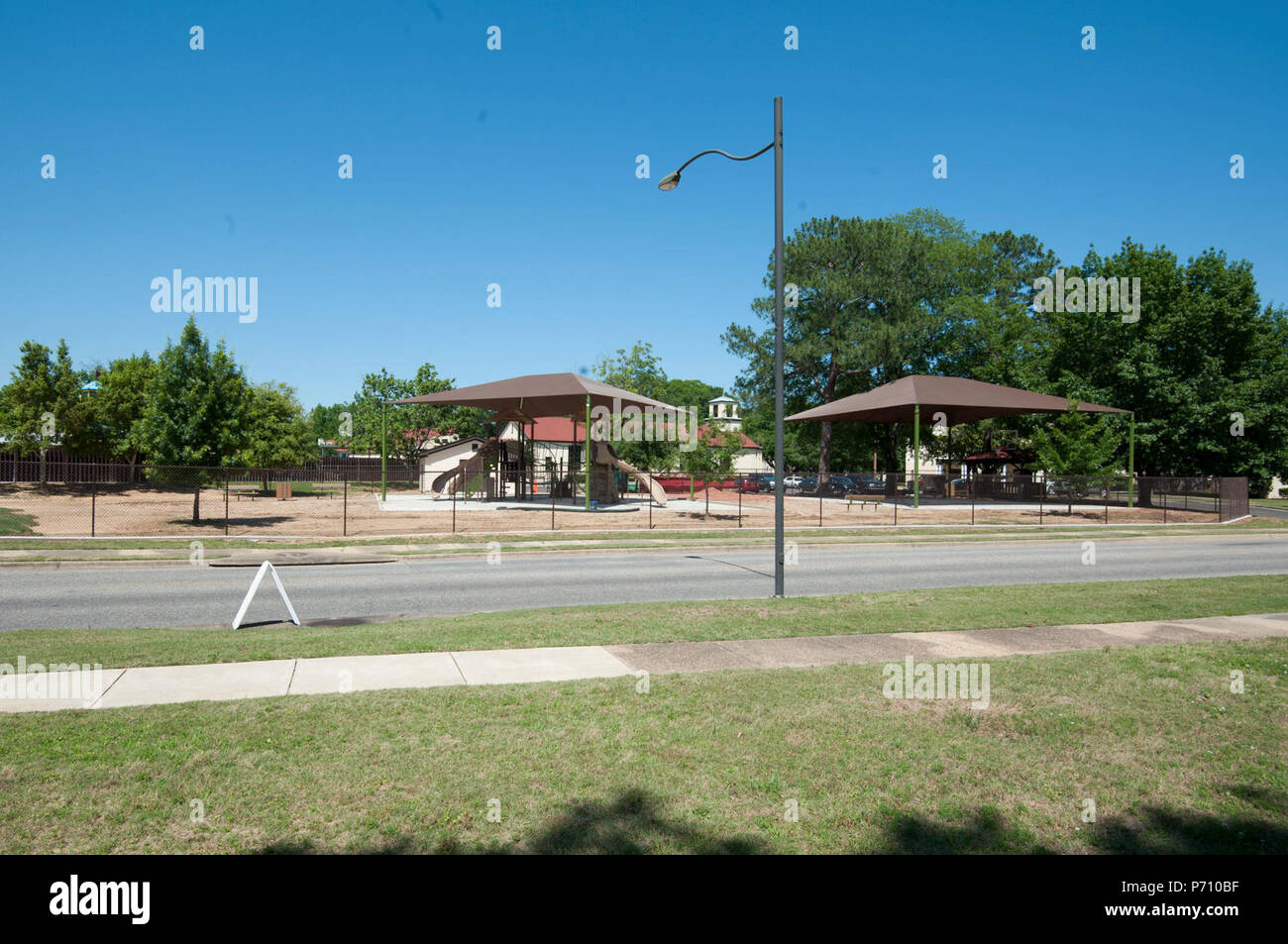 Maxwell AFB, Ala. Ongoing construction on a playground near Bldg 1
