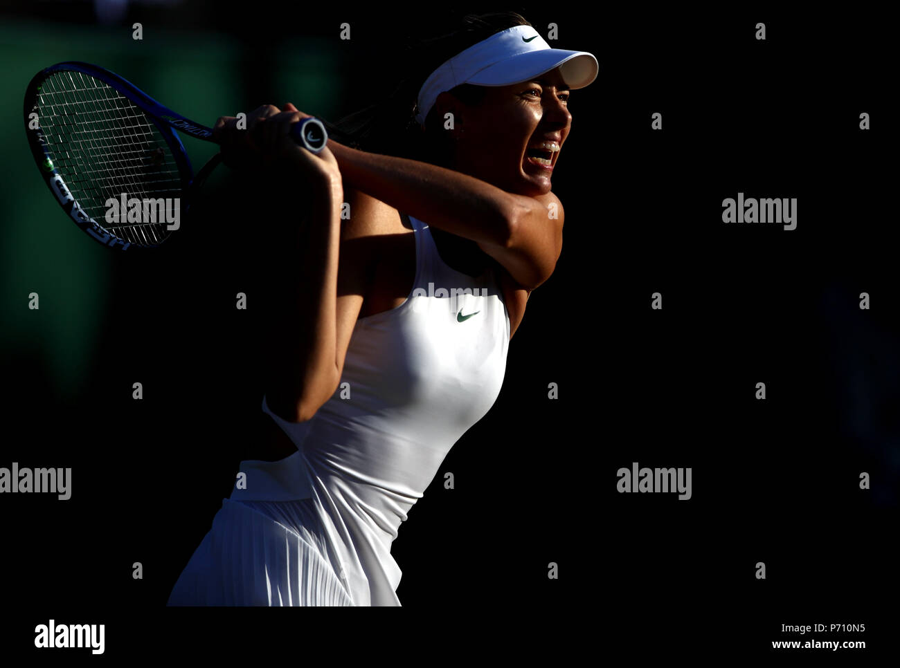 Maria Sharapova during her match against Vitalia Diatchenko on day two