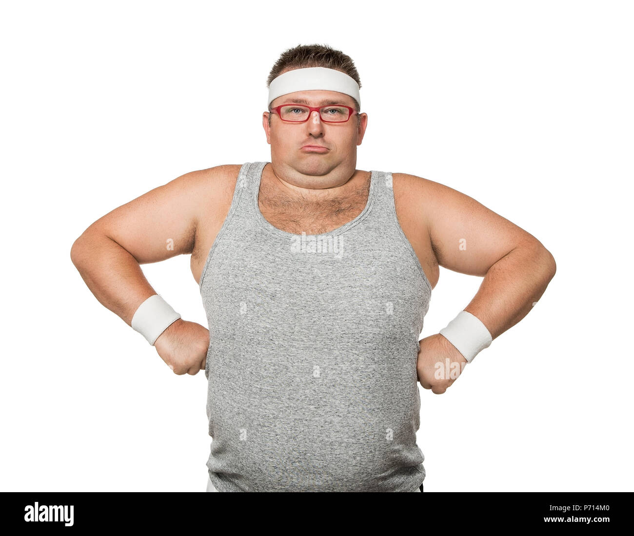 Funny overweight nerd flexing muscle Stock Photo - Alamy Funny overweight nerd flexing muscle Stock Photo - Alamy