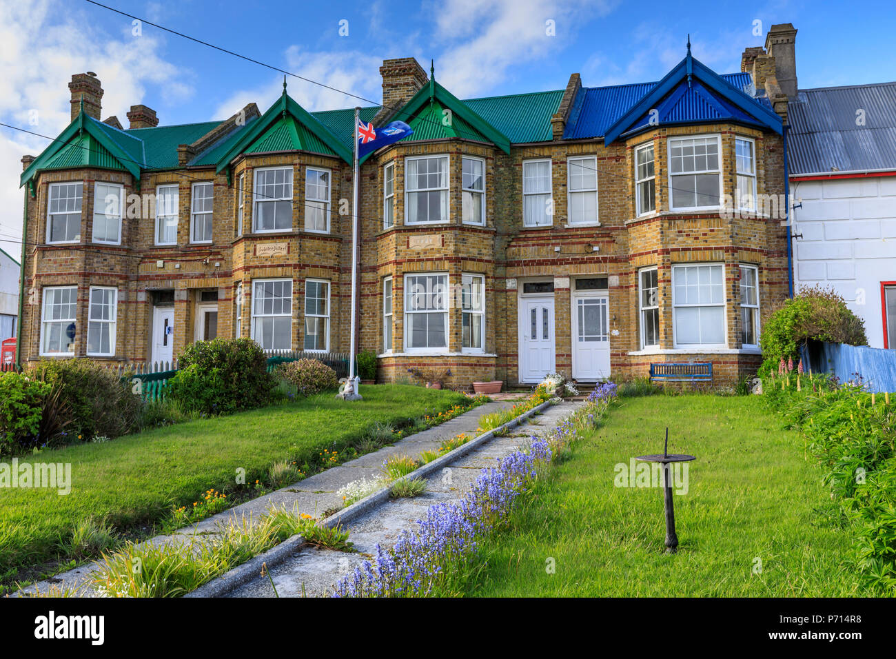 Historic Jubilee Villas, Victorian British terraced houses, Falklands