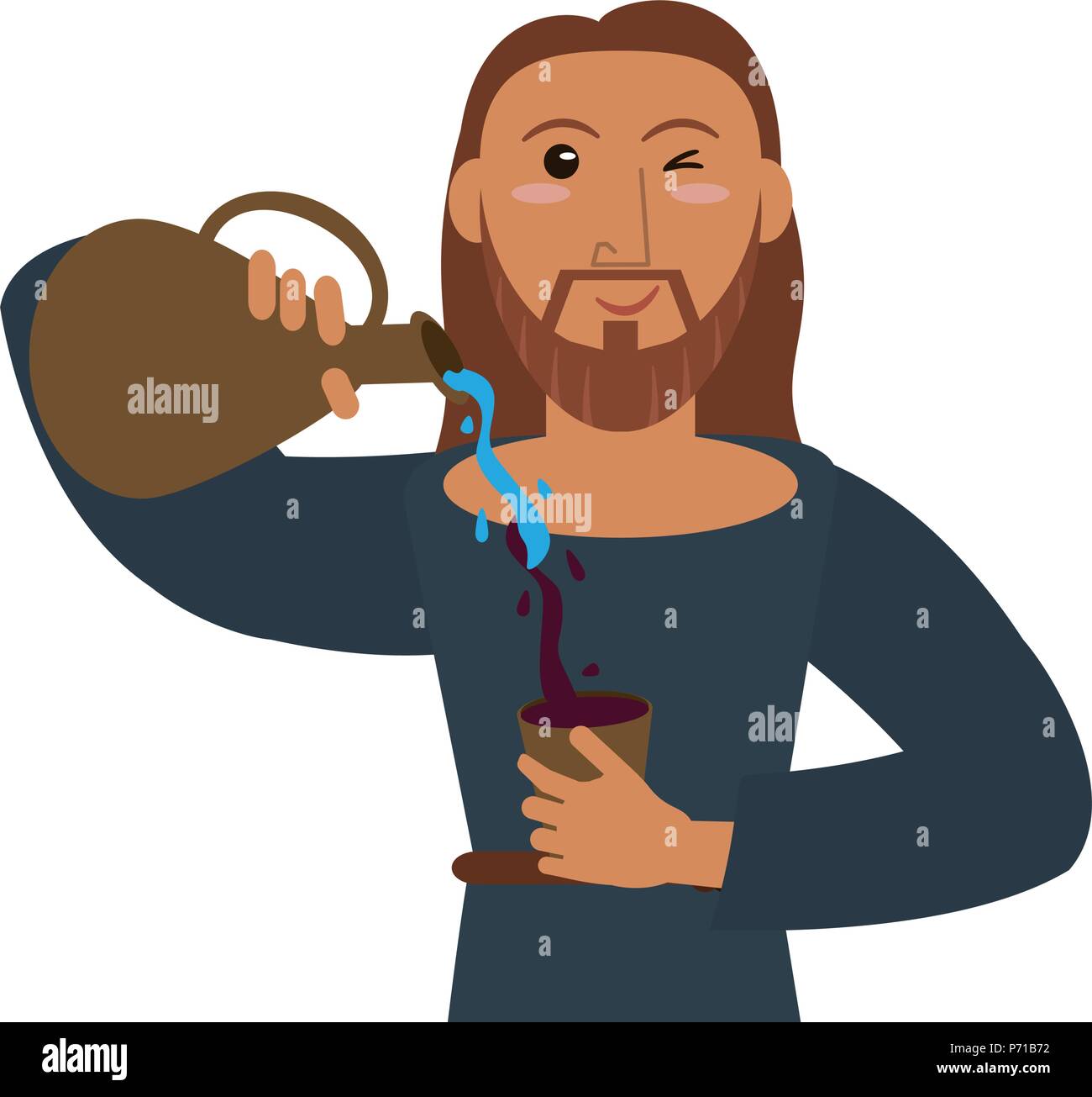 Jesus turning water into wine hi-res stock photography and images - Alamy
