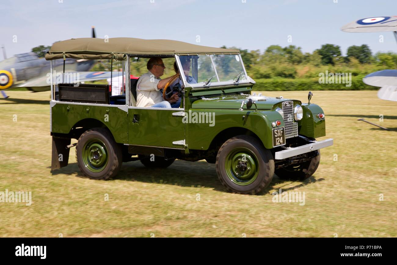 1957 Land Rover Series 1 at Shuttleworth Military Pageant airshow on 1st July 2018 Stock Photo