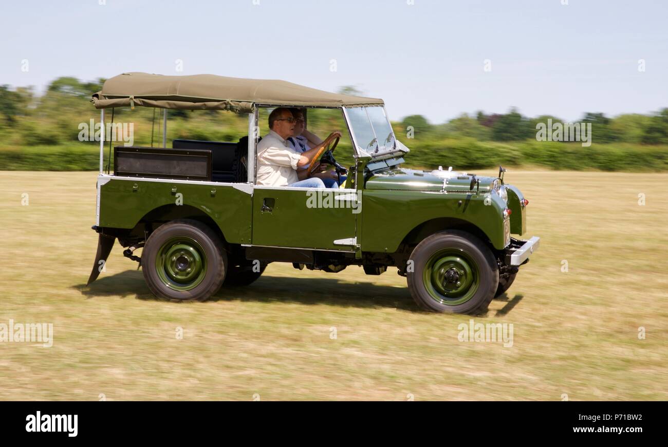 1957 Land Rover Series 1 at Shuttleworth Military Pageant airshow on 1st July 2018 Stock Photo