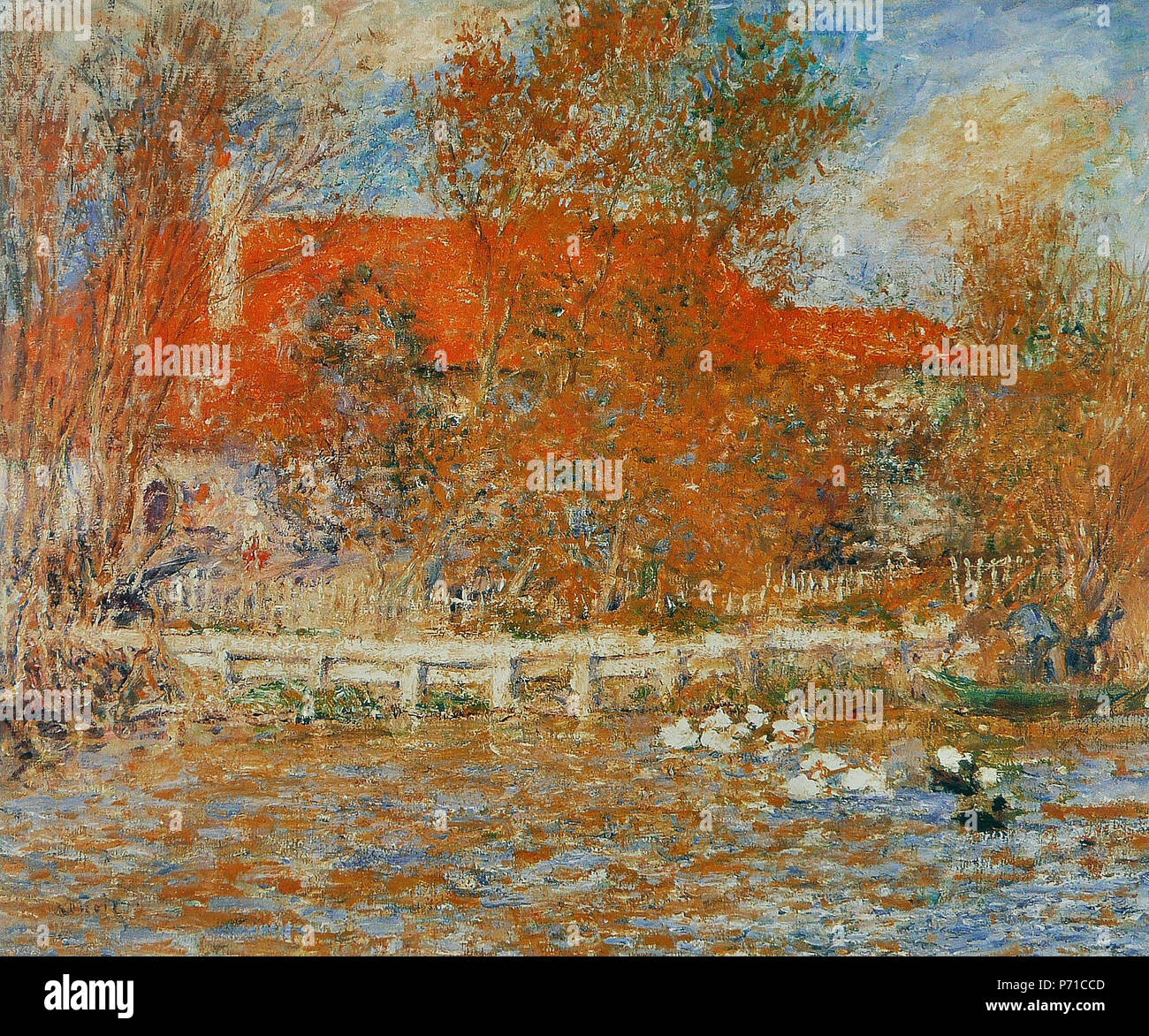 Photo libre de droit de Canard Par Une Mare Aux Canards Village banque