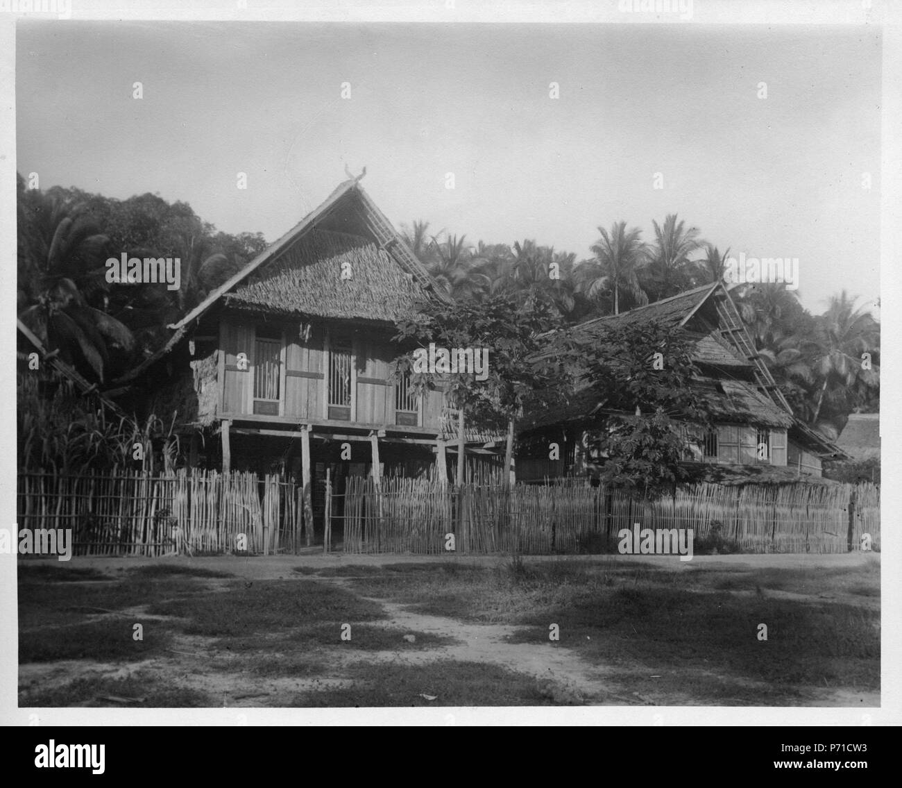 6 Boeginesiska hus i Kendari, öst-Celebes. Sulawesi. Indonesien - SMVK - 000253 Stock Photo