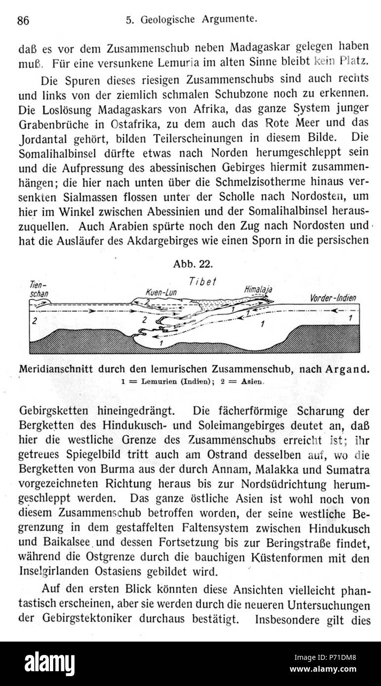 . Die Entstehung der Kontinente und Ozeane N/A 31 De Wegener Kontinente 086 Stock Photo