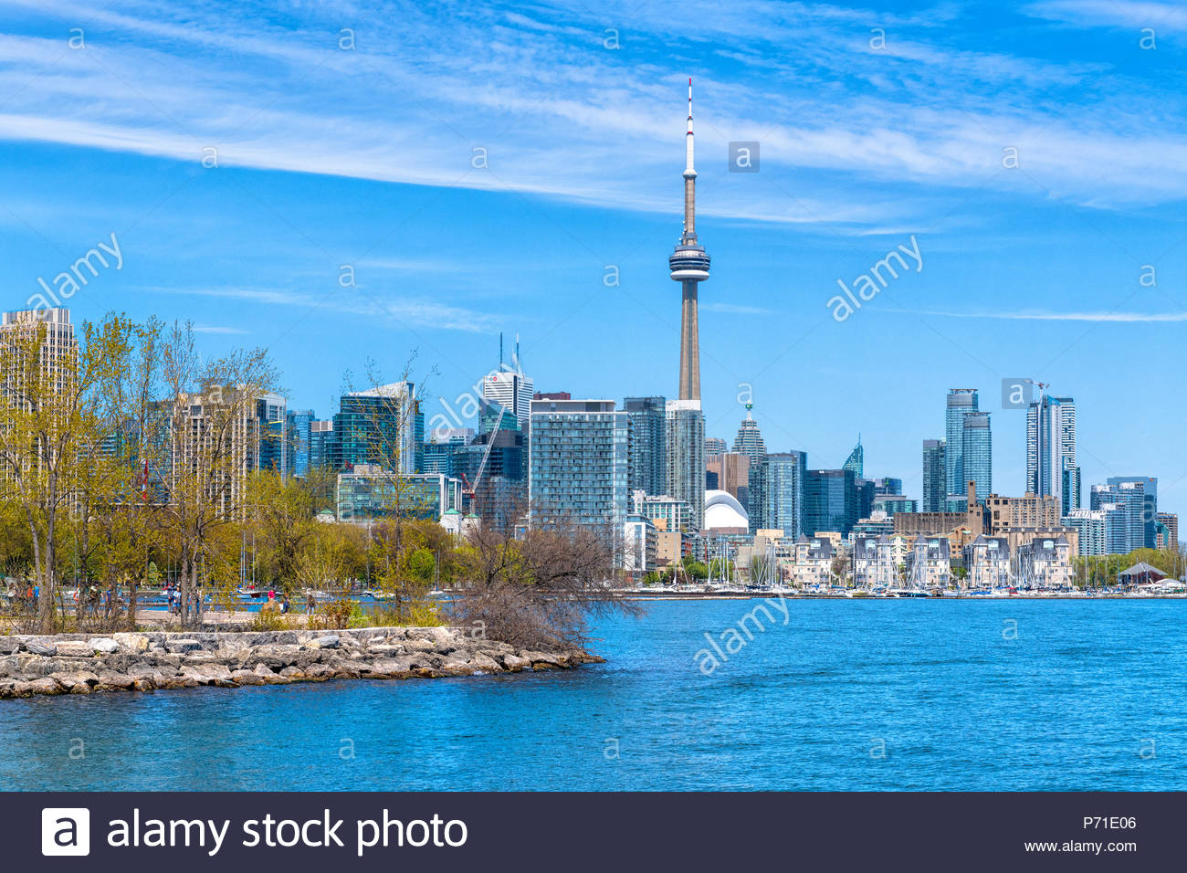 Toronto Canada Skyline Of The Capital City Of The Province Of