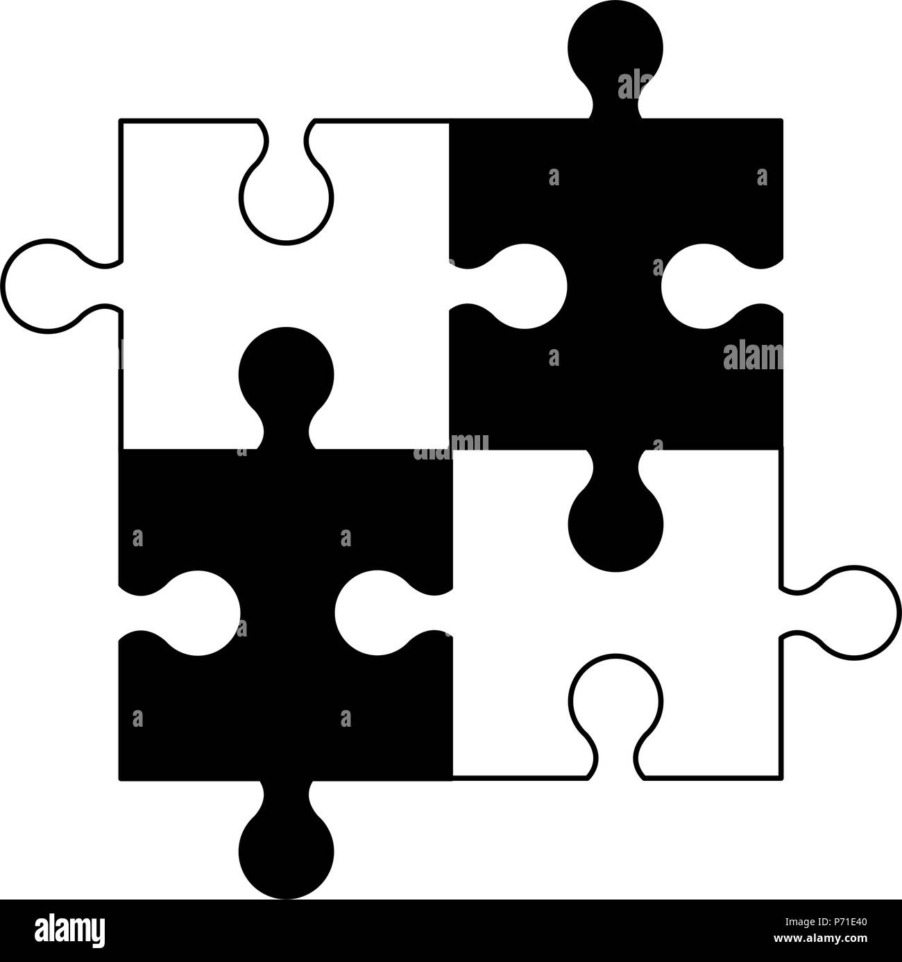 Jigsaw Puzzle Metaphor Black and White Stock Photos & Images - Alamy