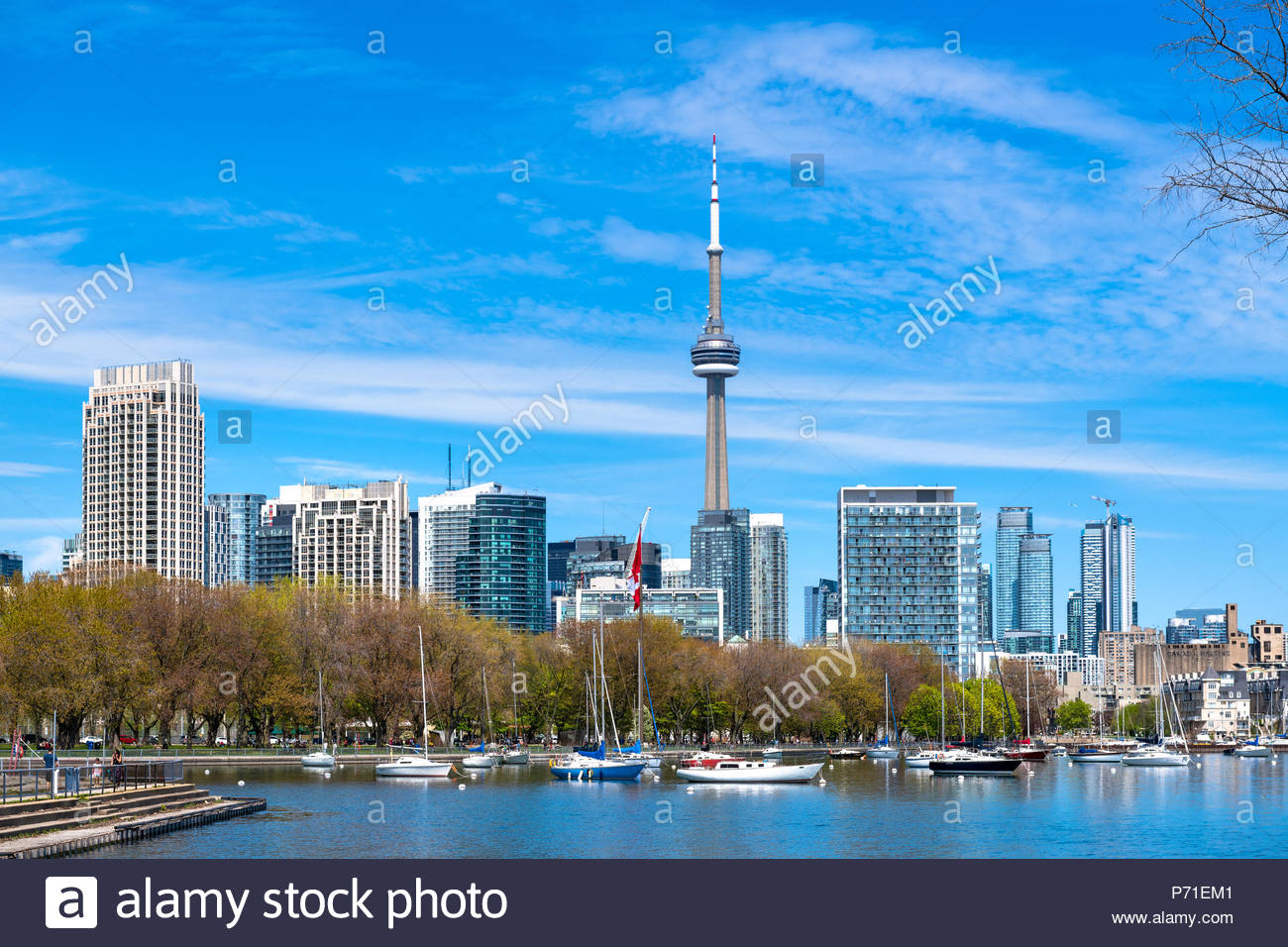 Toronto Canada Skyline Of The Capital City Of The Province Of