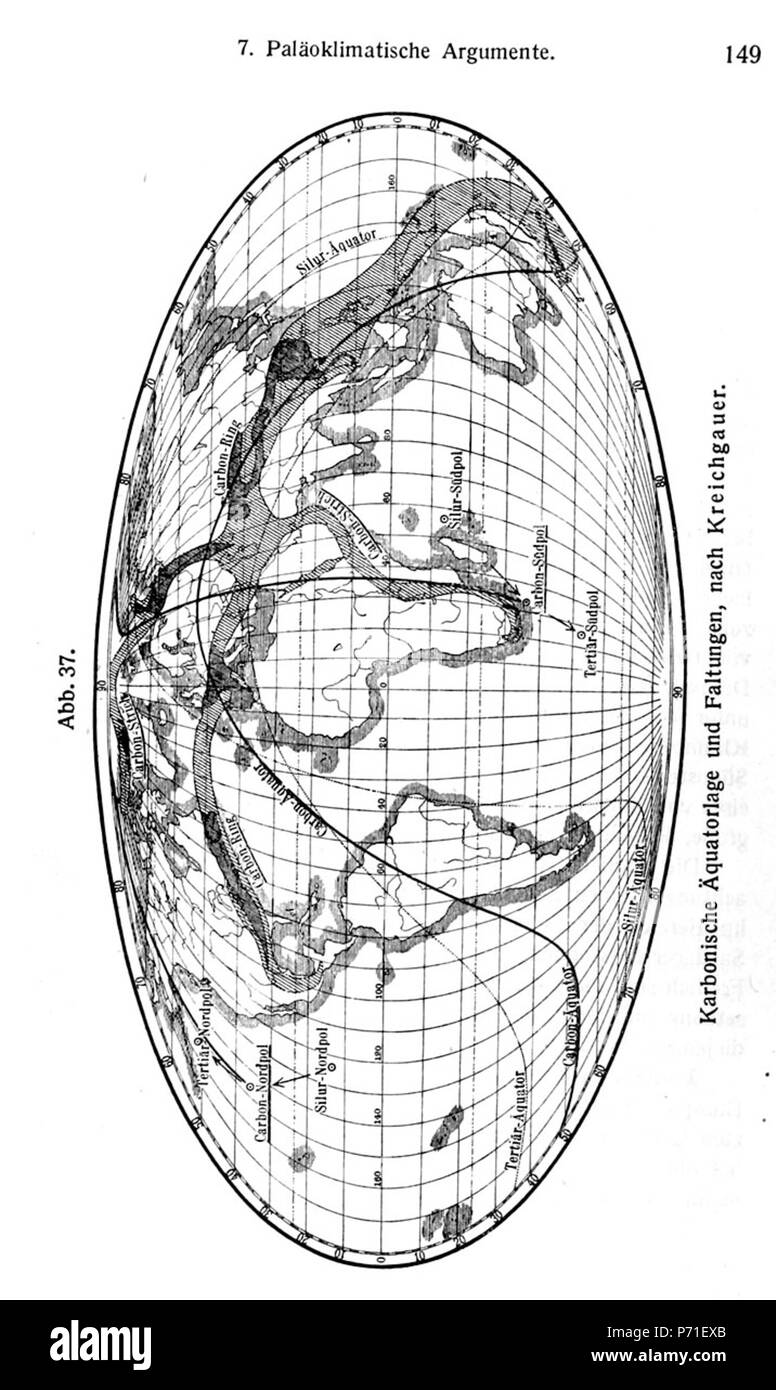 . Die Entstehung der Kontinente und Ozeane N/A 32 De Wegener Kontinente 149 Stock Photo
