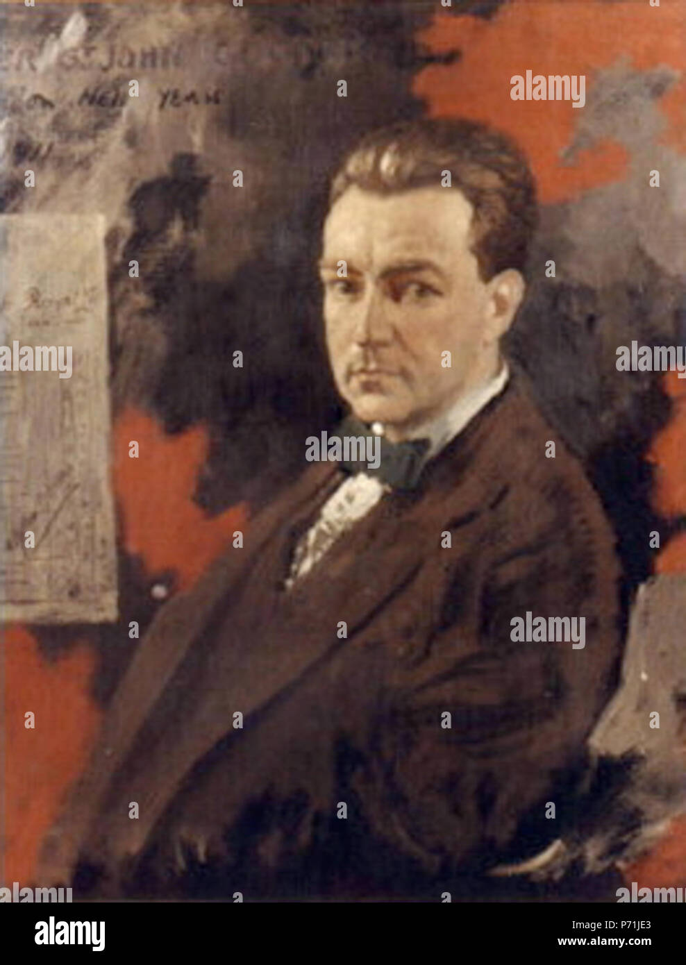 Portrait of the Irish poet Oliver St. John Gogarty painted by Sir William Orpen, currently housed at the Royal College of Surgeons in Ireland . 1911 174 Orpen OSJGogarty Stock Photo