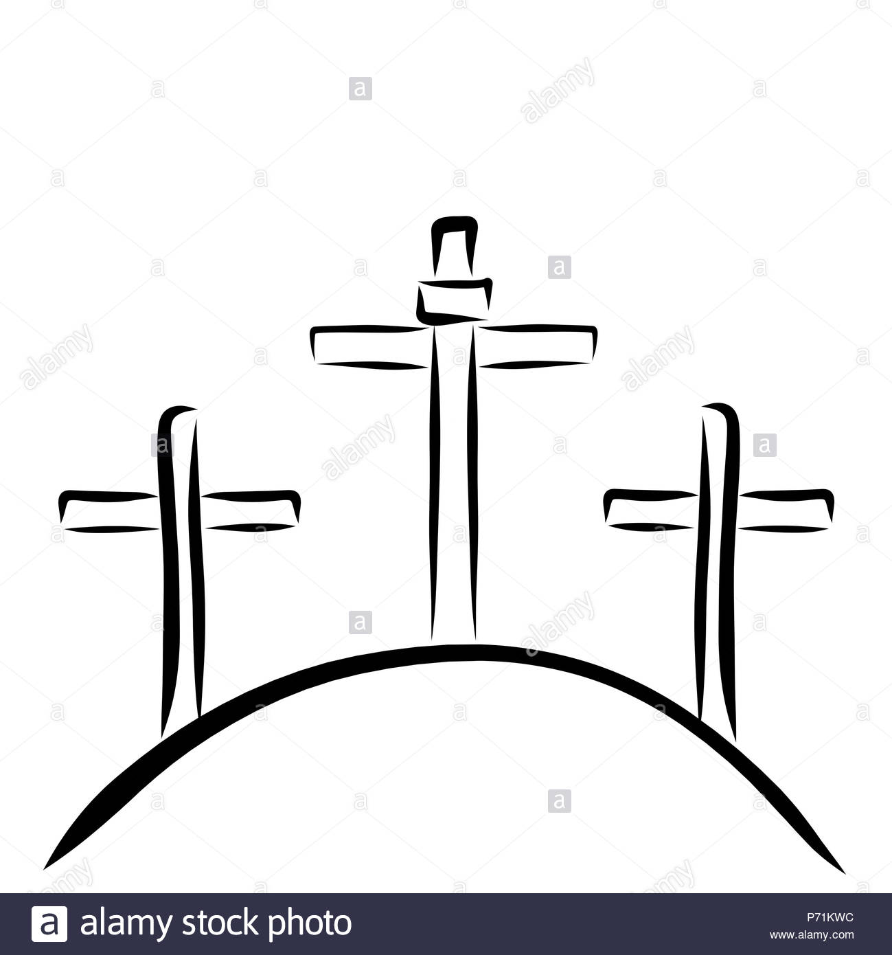 Three Crosses On Golgotha Stock Photos & Three Crosses On Golgotha ...