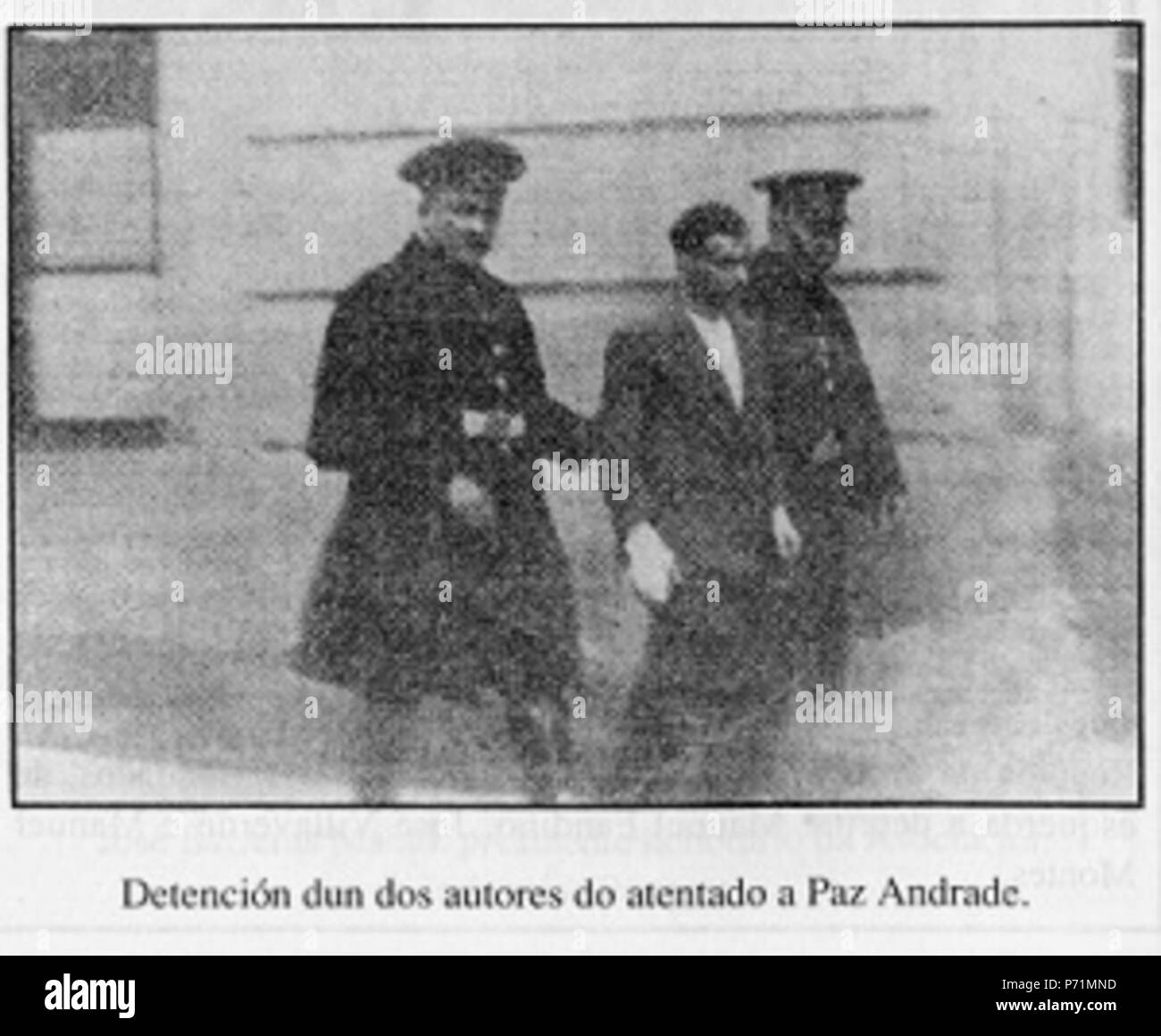 26 Detención dun dos autores do atentado a Paz Andrade Stock Photo