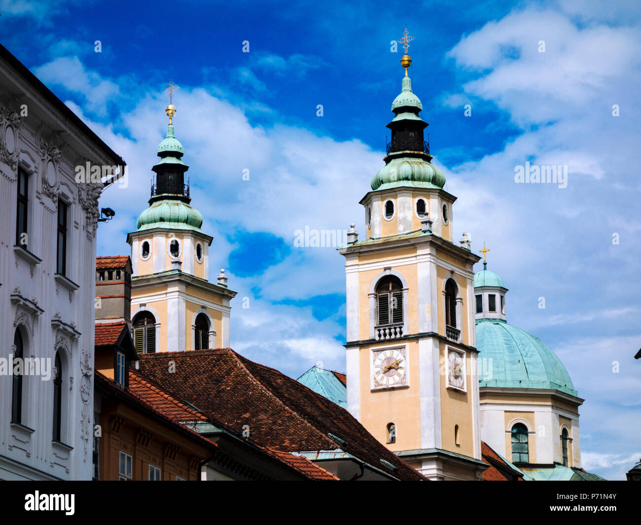 Ljubljana Cathedral Stock Photo