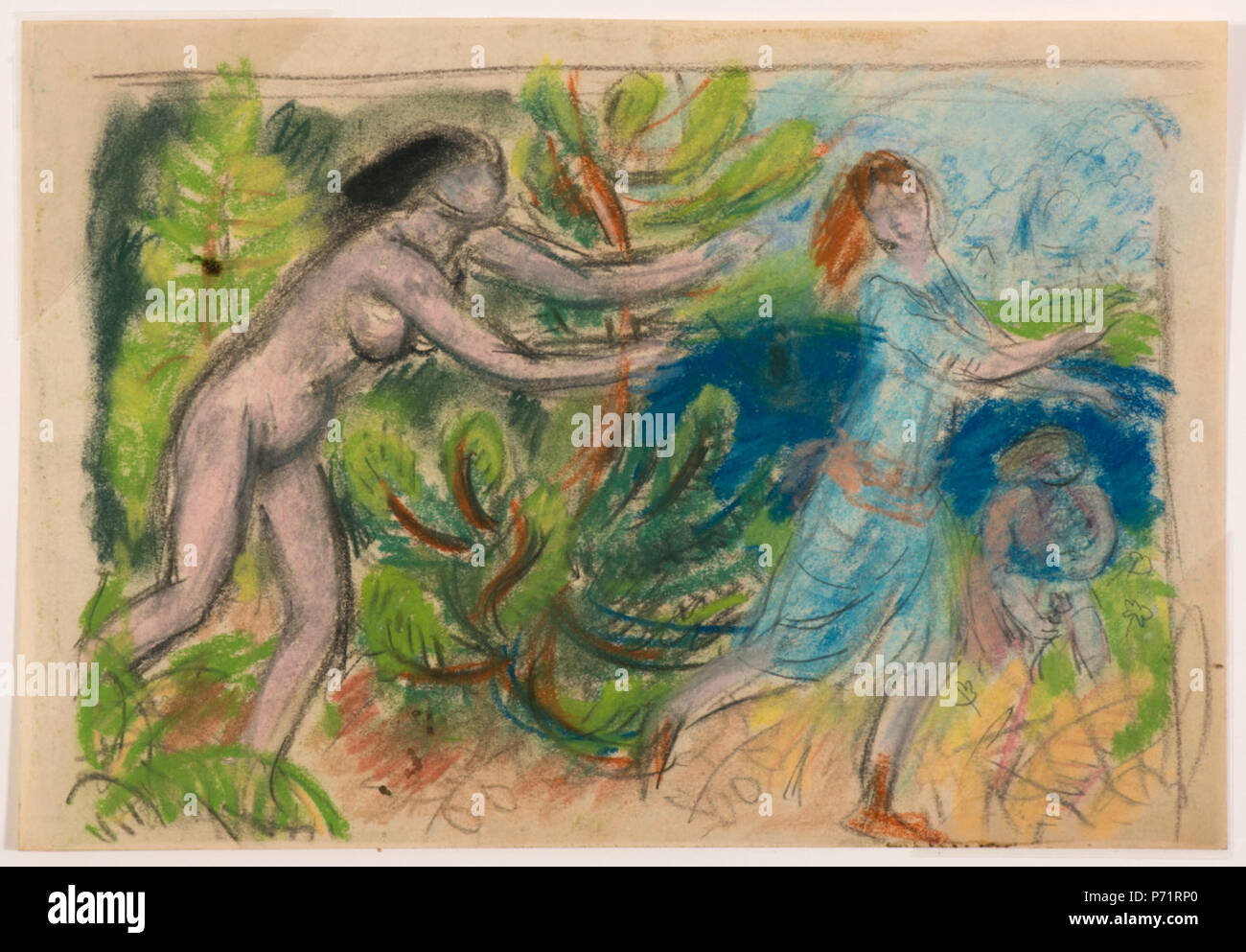 English: Drawing by William Glackens, Museum of Art Fort Lauderdale, accession 1997-13 . 15 Drawing by William Glackens, Museum of Art Fort Lauderdale 1997-13 Stock Photo