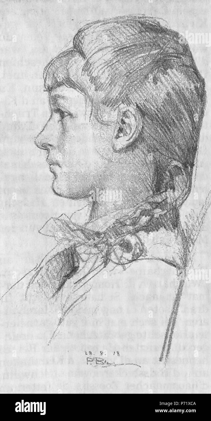 Portrait de Catherine Schmitt-Schumacher à l'âge de 13 ans, par Pierre  Blanc. (ouvrage numérisé) . 1918 39 Pierre Blanc, Catherine  Schmitt-Schumacher (1918 Stock Photo - Alamy